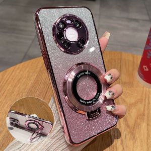 Huawei Mate40E pro Silicone Phone Case Full Cover Anti-Fall with Stand Soft Shell Men Women Creative Luxury Protective Cover