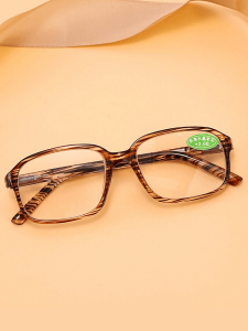 Crystal Glass Cover Reading Glasses Large Frame Men and Women HD Not Afraid of Drawing Glasses Old People Presbyopic Glasses Spring Legs without Face Clip