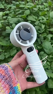 Kipas Angin Mini Portable USB Genggam Layar LED Angin Kencang 120 High Speed Handheld Fan Adjustable Fan Speed / kipas angin turbo LED genggam high speed mini fan digital 120 gear wind charger