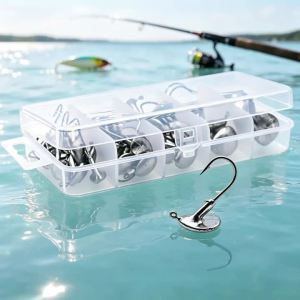 36pcs/box 3.5g/5g/7g/10g/14g Tumbler Head Hook Jig Bait Fishing Hook For Soft Lure Fishing Tackle fishing tackle accessorie
