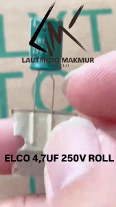 5 BUAH ELCO 4.7UF 250V ROLL 47UF 250 VOLT ROLL ORIGINAL CAPACITOR 4.7 UF 250 V ELKO KAPASITOR ups