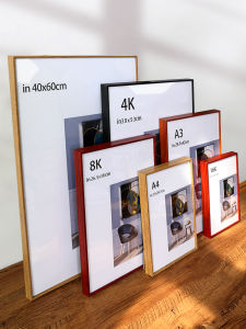 Narrow Edge Aluminum Alloy A3 Photo Frame Wall-Mounted Metal 50 Poster Frame Outer Frame 70 Puzzle Mounting Frame A4 Picture Frame Mounting Customization
