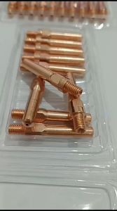 (10PCS ) Contact Tip 0.8mm/1mm/1.2mm/1.6mm M6 x 40mm - M6 x 45mm alat CO CO2 Full Tembaga MIG Torch
