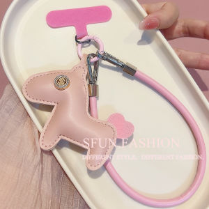 High-End Phone Lanyard Short Rope Horse Year Womens Handbag Pendant Anti-Loss Small Horse CCD Camera Decor Universal Mobile Phone Short Hanging Rope