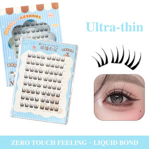 8Rows Breathable No-Glue Faux Mink Lashes Ultra Thin Segmented Eyelashes Liquid Bond for Effortless All-Day Wear for girls