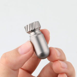 Portable Mini Pure Titanium Medicine Box Sealed Moisture Proof Drug Container Keychain Family Storage Organizer Pocket Size