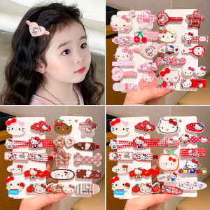 Cute Kitty Girl Hair Clips Baby Forehead Fringe Cards Childrens Hair Accessories Cartoon Style Fashionable Toddler Hairpins