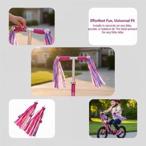 OUHOE | Colorful Ribbons for Kids Scooter Handlebars Fun and Playful Streamers for Bike Adventures