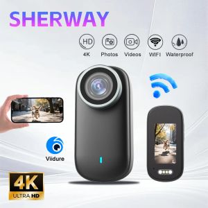 4K WiFi Mini Action Camera Outdoor Sport Thumb Pocket Camera Portable Helmet Motorcycle Camcorder for Vlog Cycling Body Cam