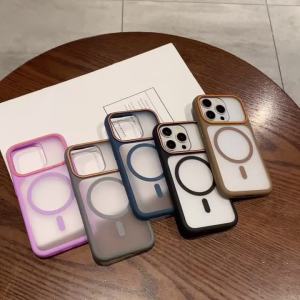 Luxury Clear Shockproof For Magsafe Magnetic Case For iPhone 17 Pro Max 16 15 14 Plus 13 12 11 14 Pro Max 17Air Hit Color Cover
