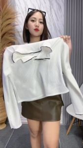 DX FASHION - YIU YIU V-NECK / LONGSLEEVE KOREAN STYLE KNIT -PN
