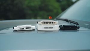 Dolity Portable Car Seat Fan 3 Speeds Adjustable Car Interior Rear Headrest Fan Cooler with USB Cable Generic for SUV RV Truck Sedan