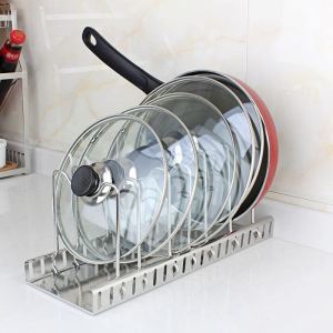 ZUNYI | Kitchen Utensil Storage Pot Lid And Chopping Board Rack Multifunction 304 Stainless Steel Shelf