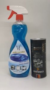 SÚC RỬA ĐỘNG CƠ XE Ô TÔ TRƯỚC KHI THAY NHỚT HIỆU SENFINECO 9991 443ml VÀ NƯỚC LAU KÍNH VT 800ml (MOTOR FLUSH 9991 443ml)
