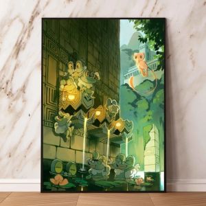 KAYOU | 2026 Anime Posters Pokemon Leafeon Celebi Canvas Printing Wall Decora Room Home High Quality Art Poster Prints Birthday Gifts