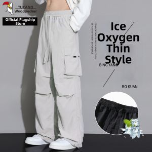 TUCANO | Workwear Style Multi-Pocket Loose Summer Long Trousers L