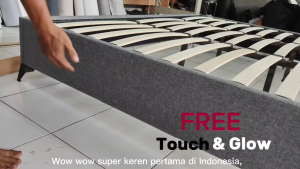 Re-born Tech Divan 90x200 100x200 120x200 160x200 180x200 200x200 Dipan Knockdown Tempat Tidur In A Box Free LED Touch