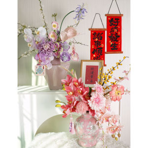 2025 Snake Year New Year Decorative Artificial Flowers Living Room Wedding Moving in Decoration Tabletop Ornament Handmade Fabric