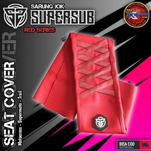 SEAT COVER SUPERSUB RED SERIES MOTOCROSS CRF KLX WR Sarung jok supermoto trail