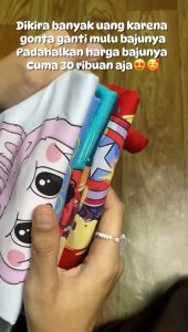 Kaos Anak Keraketer Mickey Mouse & Minnie Mouse Tangan Pendek - Bonus Nama Anak