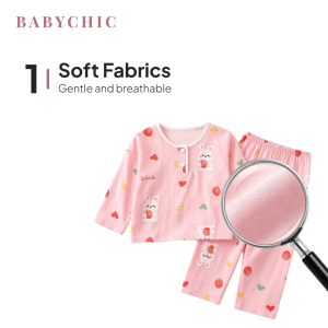 Budak Baju Lengan Panjang Set 0-14 Years Lelaki Perempuan Boy Girl Button Pyjamas Cotton Clothing