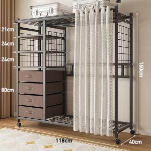 DANBIYIN | Simple Space-Saving Fabric Wardrobe Open