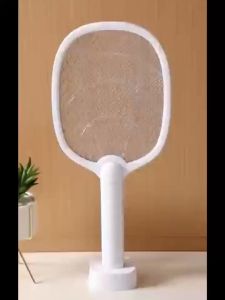 S.F Raket Membunuh Nyamuk Elektrik Rechargeable 2in1 Electric Mosquito Killer Racket Mosquito Swatter with LED & Stand 充电电蚊拍