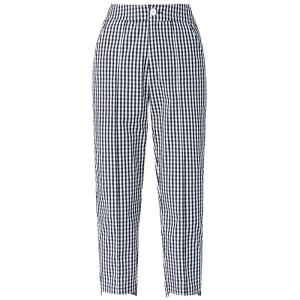 Tiiwgjiy | Black White Plaid Thin Straight Leg Womens Pants High Waist Cotton Blend Comfortable Fit Nine-Tenths Length Pencil Pants