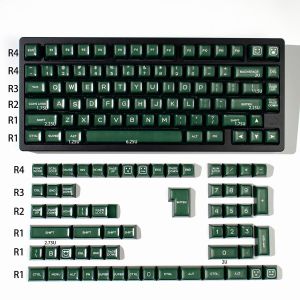 142 Keys Green Translucent SA Keycaps Double Shot PBT Keycaps For Cherry MX 61/64/87/104/108 Mechanical Keyboard ISO ANSI Layout
