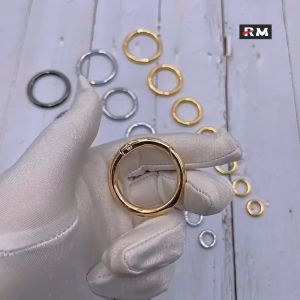 5/10Pcs Zinc Alloy Spring Ring Open O Ring Spring Buckle Key Ring Handbag Mobile Phone Bag Accessories Diy Hooks Chain Metal Snap Buckle Lady Bags Hanging Ring Carry Ring Coil