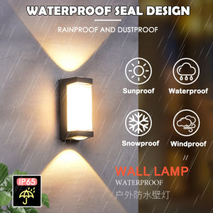 【GOGEOUS】LED wall light outdoor waterproof IP65 壁灯防水室外室内Modern outdoor light lampu dinding luar rumah for hotel garden corridor indoor wall lamp for living room bedroom decoration