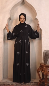 Abaya Modern Anna Satrin Arora in Black