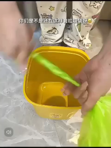 100pc 艾草垃圾袋拉绳收口式 Garbage Bag Drawstring Kitchen Mosquito and Insect Repellent Large Capacity Garbage Bag