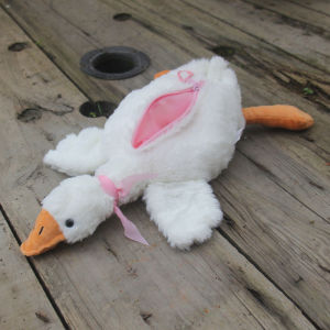 Cute Large Capacity Plush Pencil Case Big White Goose Birthday Gift Girls Stationery Storage Bag Embroidered Pattern Business Supplies