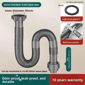 WONREFACT | Universal Sink Drain Kit Anti-Odor Hose