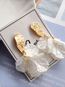 Silver Needle Super Fairy Flowers Earrings Female Korean Version Minimalist  Earrings Easiest for Match Three-Dimensional Petals Earrings 109