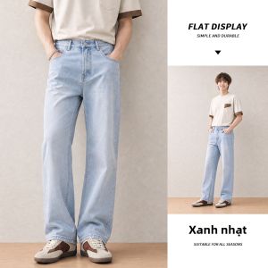 spao | Quần Jeans Nam Form Rộng Màu Sáng
