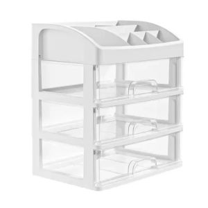 3 Layer make up organizer,mini drawer organizer,storage cabinet,school supplies organizer,Fashionable mocha color