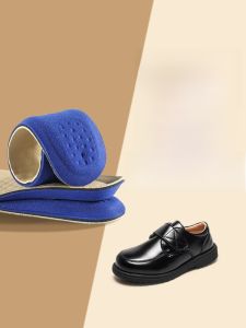 XIANZHAO | Childrens Thickened Shock Absorption Leather Insoles Boys Soft Bottom Comfortable Breathable Sweat Absorbent Anti-Odor Shoes
