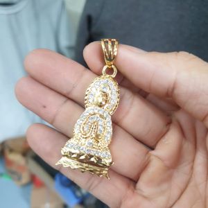 Dùng vĩnh cữu Không phai màu Mặt Dây Chuyền Quan Âm Bồ Tát Vàng Vonfram Mặt Tượng Cao Cấp- Dùng tắm rửa thoải mái không kiêng mồ hôi