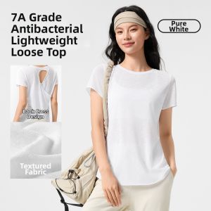 361° | Lace Hollow Breathable Plus Size Cross Back Sport Top