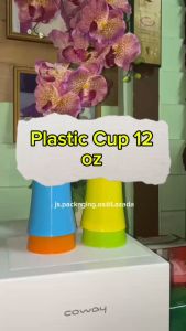 4 Pcs/Pkt 12oz Colour Party Cups Drinking Plastic Cups Reusable Hot & Cold Baverage Random Colour Cawan Plastik BPA Free