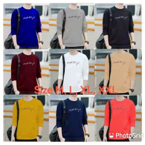 Diskon Sweater Keren Kaos Pria Distro Simple Thing Sweatshirt Elegan Crewneck Trendy Sweter Kekinian
