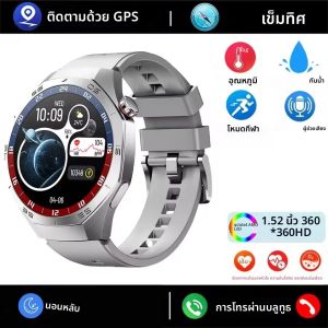 สมาร์ทวอทช์ GT5 Pro รุ่นใหม่ ปี 2025 สำหรับผู้ชาย หน้าจอ AMOLED ระบบ GPS ติดตามการเคลื่อนไหว วัดอัตราการเต้นของหัวใจ รองรับการโทรผ่านบลูทูธ สมาร์ทวอทช์กันน้ำ