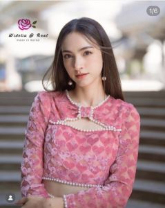 Long Sleeve Crew Neck Cut Out Front Top with Velvet Mesh and Long Side Slit Skirt Set - P010-146 by PIMNADACLOSET