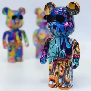 Best Cool Boy Gift! Graffiti Violent Bear Bluetooth Audio Home Decoration Card Small Audio Trend Teddy Bear Birthday Speaker