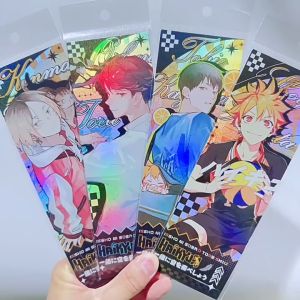 Bookmark Haikyuu đánh dấu sách thẻ Vua bóng chuyền card hologram Nishinoya Tsukishima Tobio Shoyo Hinata Kenma