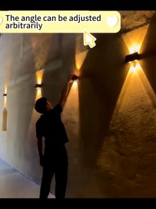【48 hours delivery 】IP65 Outdoor Waterproof Wall Lamp Solar Charging Wall landscape Up And Down Glow Decorative Lights
