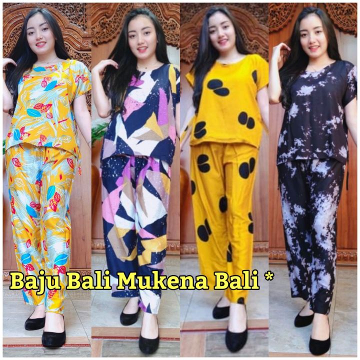 Setelan Baju Tidur Piyama Bali/ Baju Tidur Wanita Dewasa/ Piyama
