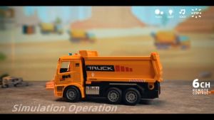 Mainan Remote Control Truck Molen Dump Truck Mixer Skala 1:20 6Channel 27Mhz Baterai Cas 3.7Volt